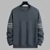 Envío RápidoNueva Sudadera de Manga Larga con Cuello Redondo Holgada de Primavera y Otoño, Camiseta Base Estampada de Moda para Hombre