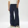 Pantalones Casuales de Calle Americano con Diseño Multiplegues para Hombre, Nuevos Pantalones Rectos de Pierna Ancha Lavados Estilo Vintage de Verano