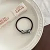 Elástico de cabelo com laço de acetato para mulheres, estampa de leopardo em casco de tartaruga vintage, faixa de cabelo de cor contrastante, elástico simples, delicado, de nicho, versátil, para meninas