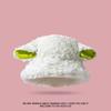 Gorro de Tricô Listrado Fofo para Mulheres, Novo Estilo Outono e Inverno, Faz o Rosto Parecer Menor, Engrossado para Aquecimento, Circunferência da Cabeça Grande, Gorro Slouchy com Proteção para as Orelhas