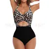 Europa e Estados Unidos novo maiô de peça única combinação de cores sexy alça cruzada vazada maiô feminino Amazon cross-border spot atacado