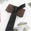 Gravata de Seda Poliéster Listrada para Homens, Acessório de Vestuário Formal Casual de Negócios, Gravata Jacquard Amarrada à Mão 8cm Atacado