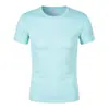 Camiseta de Publicidade de Manga Curta com Gola Redonda para Corrida de Maratona ao Ar Livre 180g100D Estampa Logo Camiseta de Secagem Rápida
