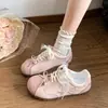 Zapatillas de entrenamiento alemanas de suela plana para mujer, nuevo modelo primavera-verano 2026, zapatillas casual populares, zapatillas blancas versátiles