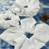 Faixa de Cabelo Branca Crua Tingida com Laca Tie-Dye, Lenço Quadrado, Faixa de Cabelo, Material Liso, Elástico para Rabo de Cavalo, Acessórios de Cabelo, Lenço de Cabeça