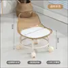 Taburete Giratorio de Acrílico Alemán con Ruedas Silenciosas para Uso en Casa, Taburete Pequeño con Respaldo, Taburete para Niños, Taburete para Cambiarse los Zapatos
