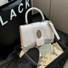 Bolso de Mano Cuadrado Pequeño Texturizado de Alta Calidad para Mujer 2025 Nuevo Bolso de Hombro Simple Moda Viajero Versátil Bolso Cruzado