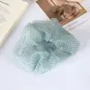 2026 Atmosfera Menta Fina Scrunchie de Organza Acessório de Cabelo de Alta Qualidade Meio Preso Estilo Coreano Renda Floral Preguiçosa