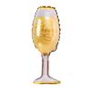 Botella grande pequeña de champán, whisky, copa de vino, película de aluminio, globo para decoración de bar o fiesta de cumpleaños.