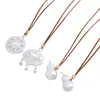Pu Zuo Color Fuerte que Conserva el Color Plata Arena Chapada en Cobre Cerradura de la Fortuna para Bebé Calabaza Ocho Tesoros Auspiciosos Brújula Collar Cadena para Suéter de Nuevo Estilo Chino para Mujer