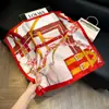 Lenço de seda feminino novo estilo decorativo de alta qualidade lenço quadrado pequeno versátil moderno lenço de seda artificial fita para amarrar na bolsa lenço fino