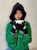 Otoño e Invierno gorro de punto bufanda integrada protección para las orejas gorro de lana con capucha gorro japonés dos en uno pasamontañas