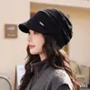 Gorro de punto estilo japonés para mujer, adecuado para otoño e invierno, cómodo de llevar para cabezas grandes, gorro de maternidad postparto, turbante de moda