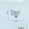 Acessórios para Nail Art com Zircônia Incrustada em Cobre, Decorações de Unha com Franja de Laço Prata, Decorações de Unha Vestíveis de Borboleta, Strass para Unhas