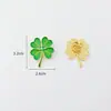 Broche de Trébol de Cuatro Hojas de la Suerte Lindo de Dibujos Animados Personalidad Pines para Pareja Unisex Broche Creativo Accesorios para Ropa