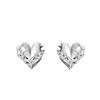 Pendientes de circonita Lava Love para mujer, estilo sencillo personalizado, pequeños y ligeros, de lujo, con diamantes rosas brillantes en forma de corazón, a la moda.