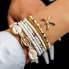 Tobillera Bohemia de Cuentas Yongge Starfish Bead Set de Siete Piezas Pulsera Creativa de Alto Valor