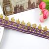 Nuevo de fábrica tres flores encaje dorado y plateado cortina de encaje color encaje estilo étnico accesorios de ropa encaje dorado