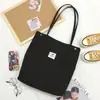 Bolsa Feminina 2026 Novo Estilo Fresca e Simples Bolsa de Lona de Grande Capacidade Bolsa de Ombro Feminina Bolsa de Mão para Estudante Bolsa de Lona Espessada