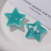 Coreia do Sul Ins Cor Casca Quebrada Pérola Semi-transparente Estrela de Cinco Pontas Resina Patch DIY Acessórios para Capa de Celular Material de Jóias Femininas
