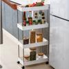 Rack de armazenamento de cozinha removível Carrinho multicamadas doméstico de chão Estrutura de armazenamento de aromatizantes de vegetais