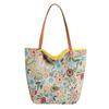 Bolso Tote de Lino de Gran Capacidad para Mujeres 2025 Nuevo Bolso Tote Floral para Mujeres Clase Bolso de Hombro de Mano