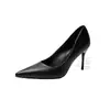 Zapatos de comercio exterior para mujer 2026 nuevo modelo punta fina tacones altos de aguja boca poco profunda tela esmerilada trabajo moda zapatos de mujer al por mayor