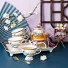 Nuevo Estilo Chino Hueso de China Vela Calentada Café Té Set Té Aromático Set Hogar Té de la Tarde Taza de Té Regalo