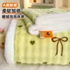 Conjunto de lençóis de três peças em veludo de leite espesso, colcha de pelúcia quente em veludo bolha, lençol de cama em veludo de manta, atacado e frete internacional