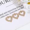 Colgante de doble fila de amor de moda transfronteriza con diamantes, accesorios de joyería DIY, pulsera, collar, pendientes, accesorios de joyería