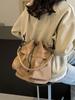Bolso cubo casual de gran capacidad para mujer, bolso de nailon con cordón, nuevo de primavera, estilo coreano, bolso de mano para ir al trabajo, bolso bandolera