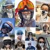 Máscara de Proteção Solar para Homens, Máscara Facial para Pilotagem de Motocicleta, Gola de Pescoço com Tema de Animal, Lenço de Cabeça com Alça para Orelha, Proteção UV, Protetor Solar, À Prova de Vento