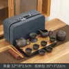 Set de Té Kung Fu de Viaje de Arena Púrpura Set Pequeño Bolsa Portátil Tetera Simple para el Hogar Regalo para Exteriores Logo