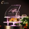 Caixa de música de piano de cristal de corda decorações de cristal atacado presente de aniversário feriado Artesanato de Cristal fabricantes