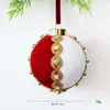 Enfeite de bola de Natal vermelha adesiva de 8 cm mais vendido da Amazon DIY decoração criativa para árvore de Natal com strass bola suspensa de espuma