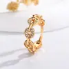 Anillo de Lujo Ligero de Moda Coreana Tendencia en Tiktok con Microincrustaciones de Diamante y Madreperla para Mujer con Acabado de Alta Gama Que No Se Desvanece