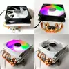 Radiador de CPU de cuatro tubos de cobre con presión hacia abajo, serie Endurance Chariot Butterfly, 1700 ventiladores silenciosos de aluminio y cobre para escritorio