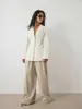 Ropa para Mujer Estilo Europeo y Americano 2026 Otoño Nuevo Elegante Versátil Patchwork Con Cordones Blazer para Mujer