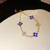 Pulseira ajustável com flor vazada de diamante de zircônia transfronteiriça, pulseira da moda para o dia a dia, all-match, pulseira de luxo leve, pulseira de alta qualidade