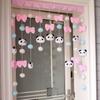 Panda Chica Lazo Rosa Corazón Amor Hogar Dormitorio Velcro Pegatina Partición Cortina de Puerta sin Perforaciones