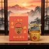 Directo de fábrica: Mango de cabeza de dragón, sapo dorado, lingote de oro, cubo de oro, adorno de aleación estilo chino en relieve para el hogar y la oficina