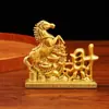 Adorno de Caballo de Guerra de Latón Vintage que Roba Dinero Nuevo 2026 Caballo del Zodiaco Hogar Sala de Estar Oficina Año del Caballo Decoración de Escritorio