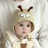 Gorro para Bebé Primavera y Otoño Lindo Gorro con Protección para las Orejas para Bebés Niños y Niñas para Proteger la Fontanela Meses Pequeños Cortavientos Cálido Gorro para la Cabeza Invierno