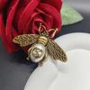 Broche de Abeja Estilo Antiguo Transfronterizo de Aleación de Zinc Galvanizado, Unisex, Estilo Moderno, Accesorio Primavera 2026, Accesorio de Insignia de Perla