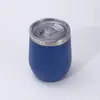 Amazon 12oz Copo de Ovo em Forma de U 304 Camada Dupla Aço Inoxidável Exportação Copo Térmico À Prova de Frio Barriga Grande Taça de Ovo de Vinho Tinto