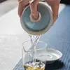 Cerámica Esmaltada Celadón de las Dinastías Tang y Song, Juego de Tres Piezas con Tapa, Juego de Té en Color Azul Cielo, Tazón Grande para Té Ceremonial