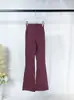Calça Esportiva Uarun Feminina de Cintura Alta Flare, Justa, Alta Elasticidade, Sensação de Pele Nua, Calça de Corrida e Yoga de Cintura Alta