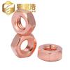 [M4-M16] tuerca hexagonal de cobre tuerca hexagonal exterior de cobre tuerca de cobre rojo decapado de superficie M4-M16