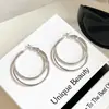 Pendientes Dobles Grandes de Estilo Frío Sencillo para Mujer 2025 Nuevos Pendientes de Moda Temperamento de Alta Calidad Anillo para Oreja Atmosférico