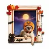 Nuevo Gato Calabaza de Halloween Pegatina Magnética de Refrigerador de Madera en Capas Decoración Creativa para el Hogar Madera Retro